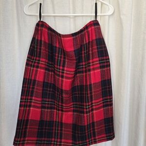 Plaid Red and Black Women's Skirt